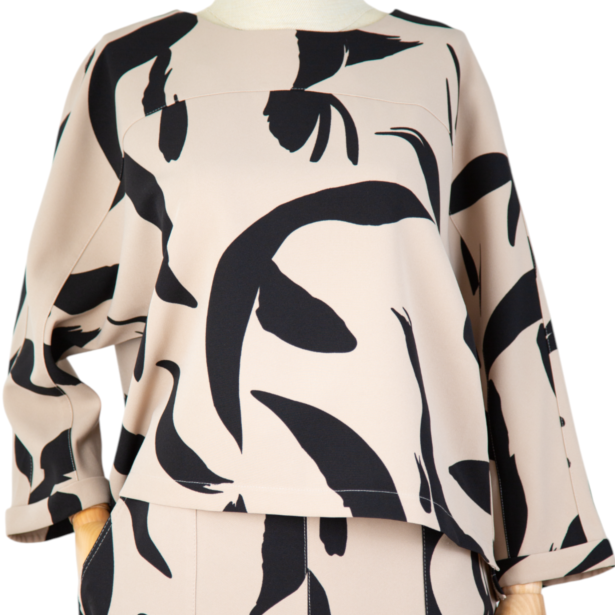 Abstract Elegance Printed Suit