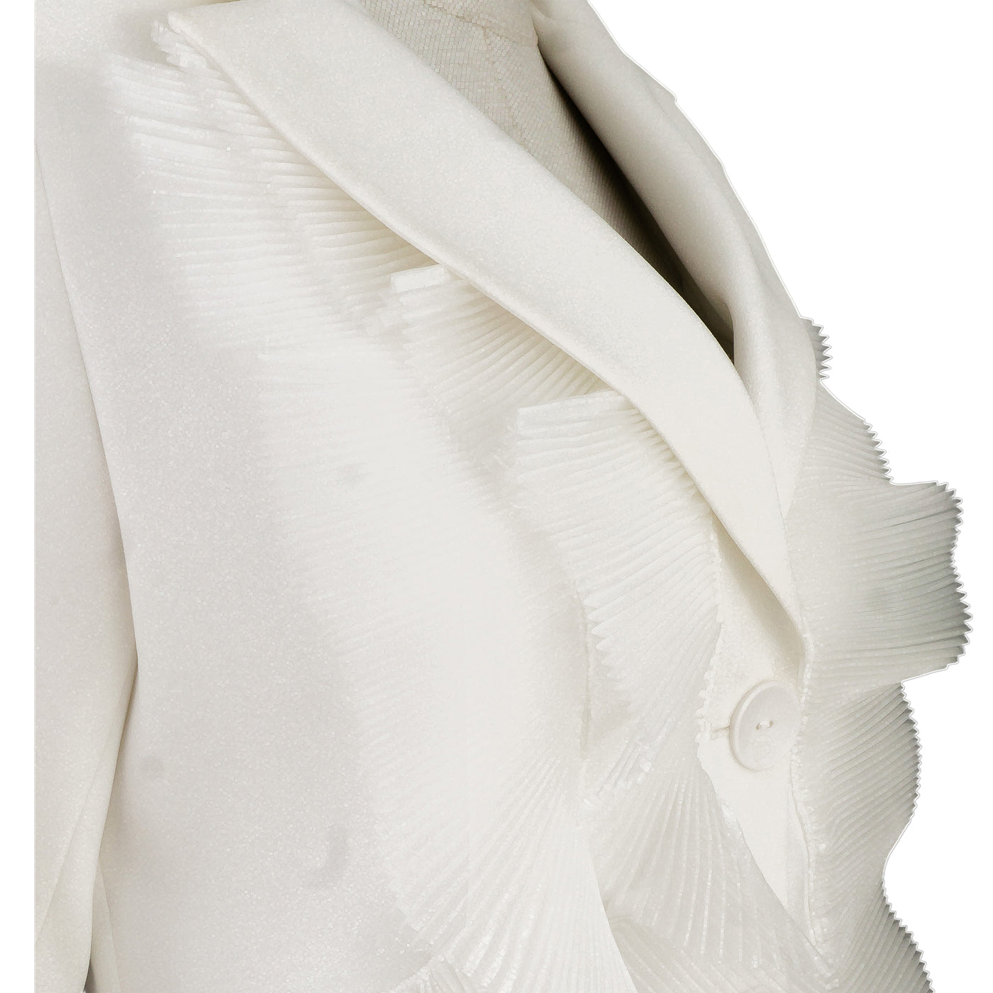 White Lightweight Shorts Suit with Long Blazer