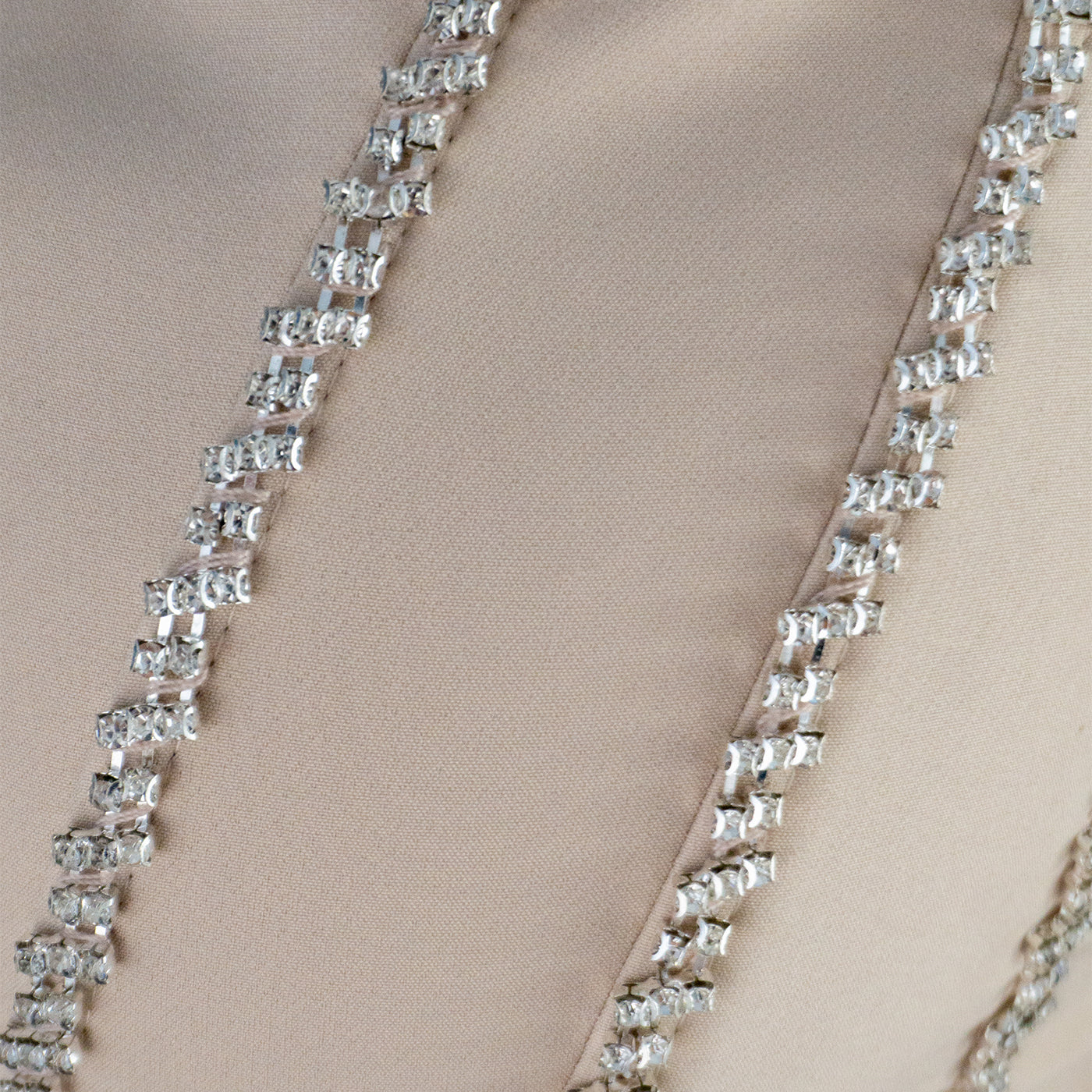 Draped Midi Dress with Rhinestone Corset — Pure Sophistication