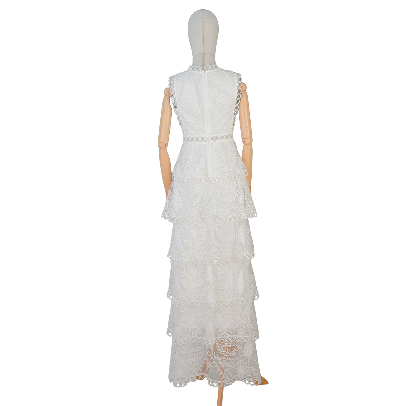White Tiered Lace Maxi Dress β Fresh, Light & Graceful