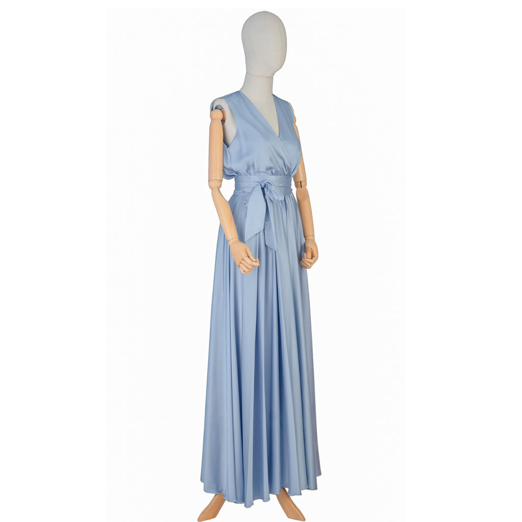 Sky Blue Sleeveless Maxi Dress – Light, Graceful &amp; Elegant