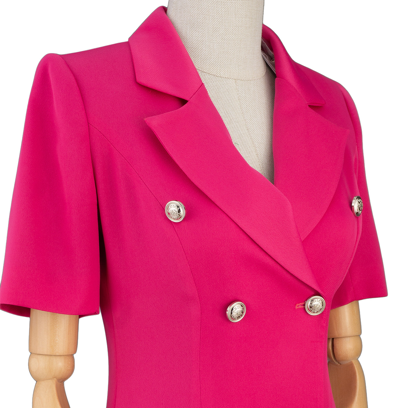 Fuchsia Double-Breasted Blazer Dress – Bold, Chic &amp; Empowering