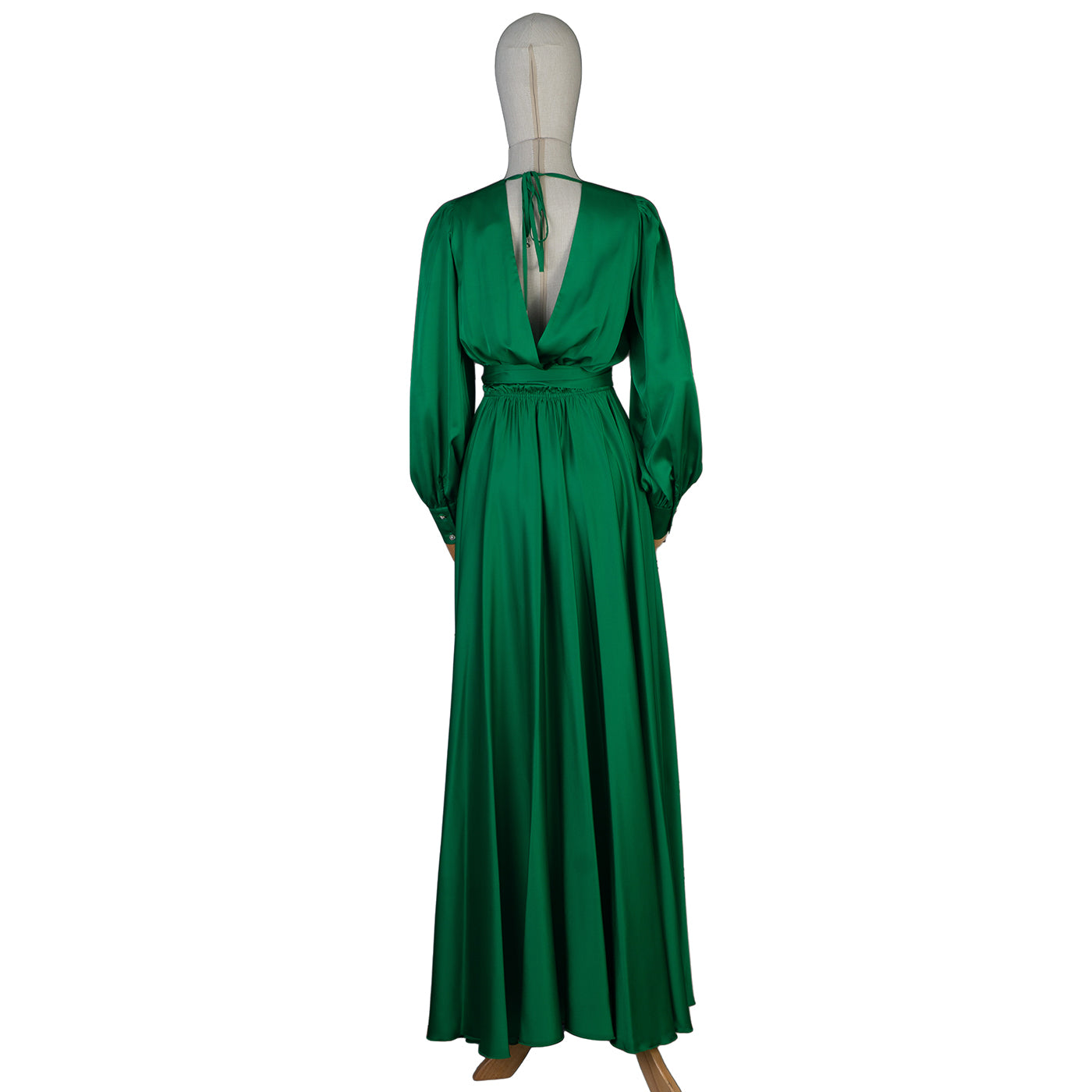 Green Wrap Maxi Dress – Elegance & Comfort