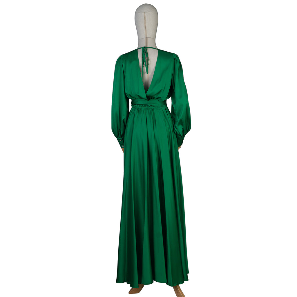 Green Wrap Maxi Dress – Elegance &amp; Comfort