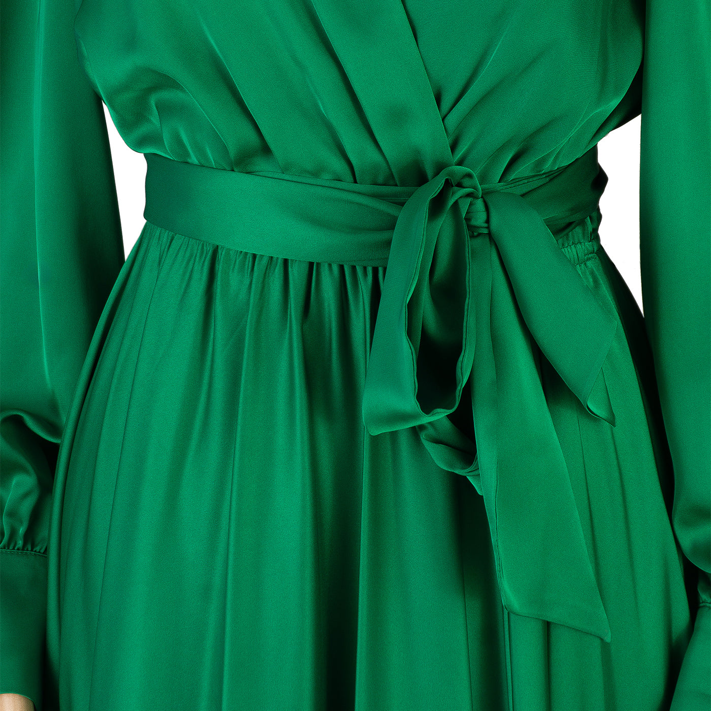 Green Wrap Maxi Dress – Elegance & Comfort