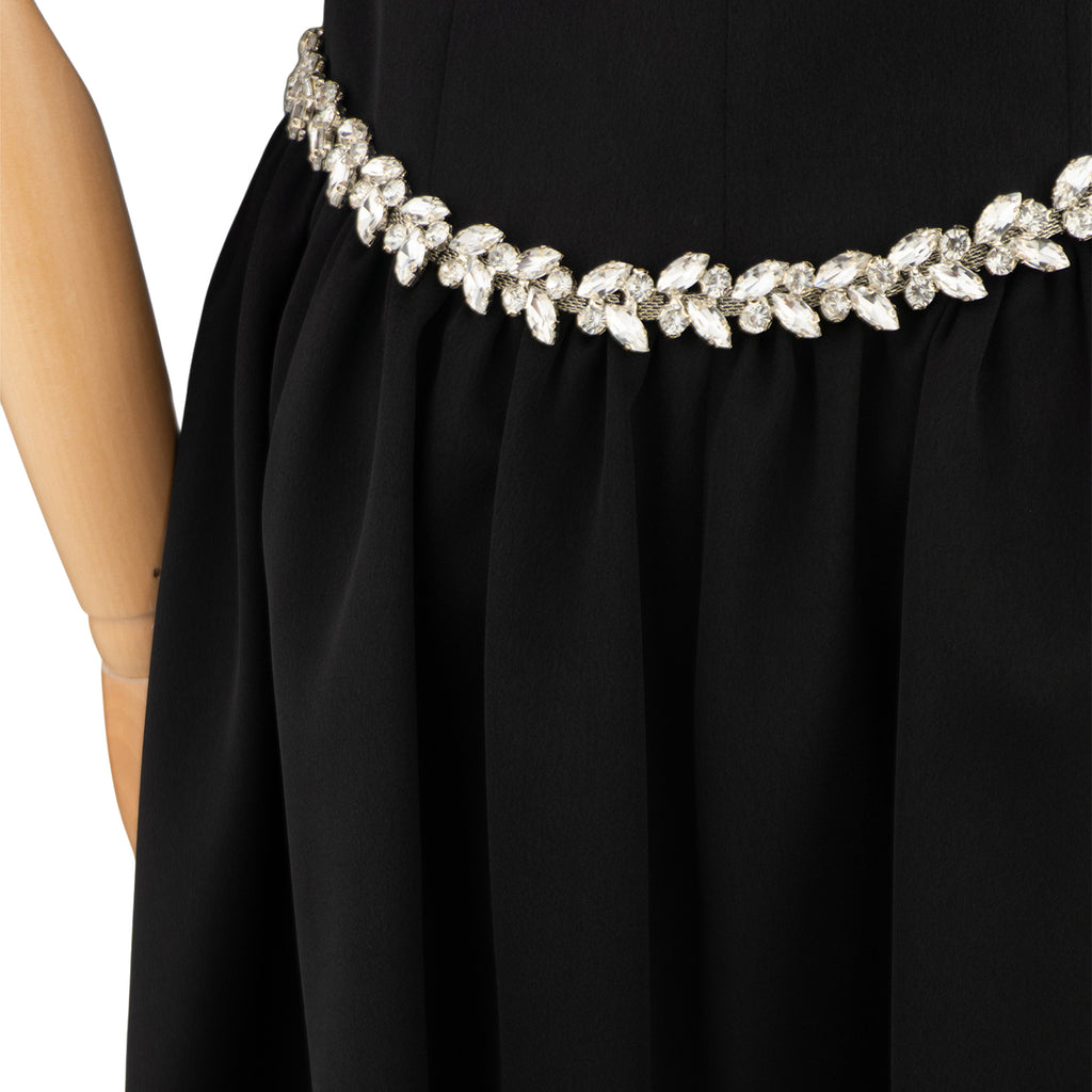 Black Short Dress with Pearl Details – Classic Meets Chic