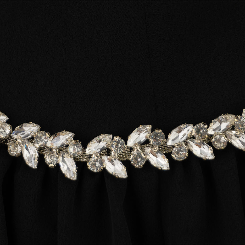 Black Short Dress with Pearl Details – Classic Meets Chic