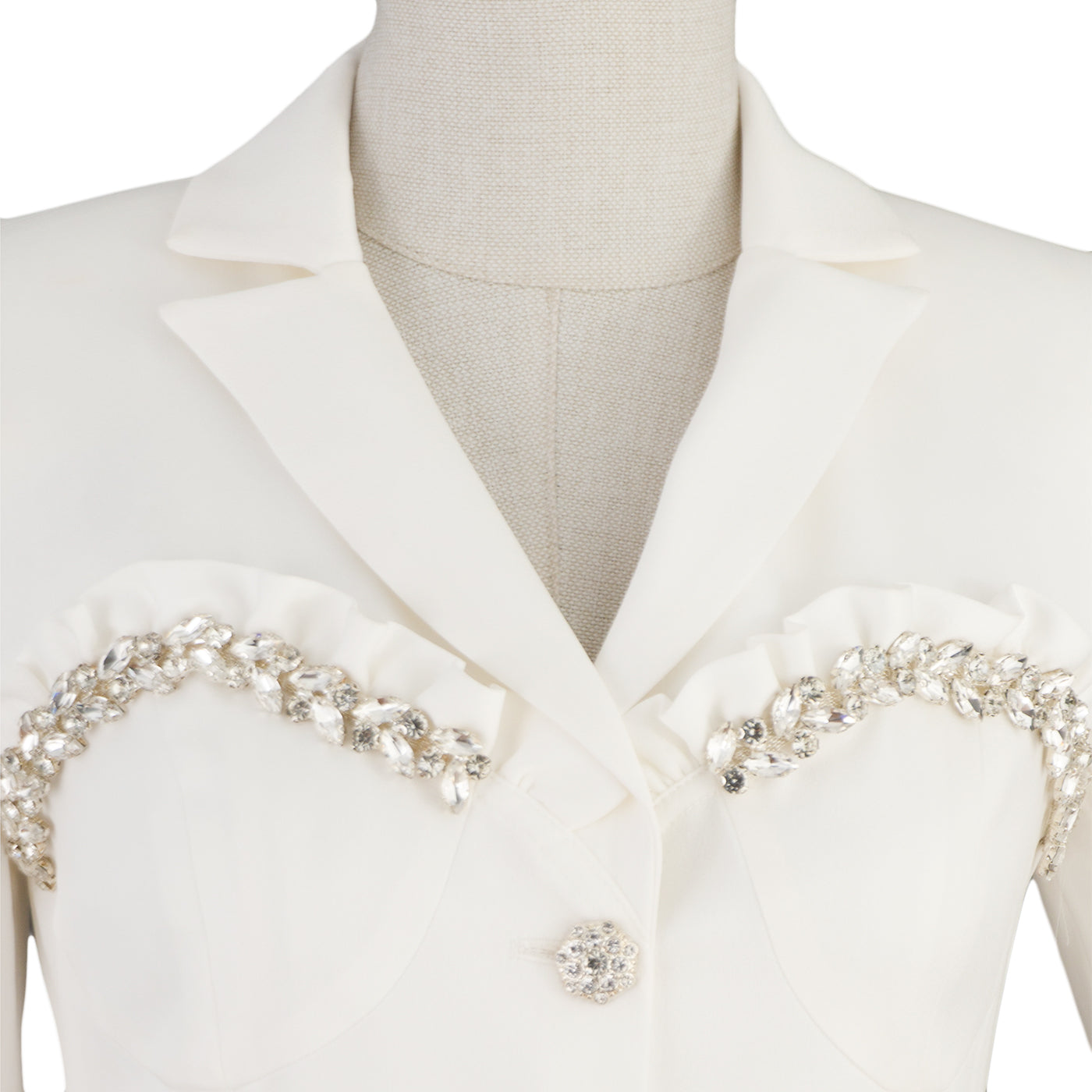 White Short Pearl-Trimmed Dress β Graceful & Chic