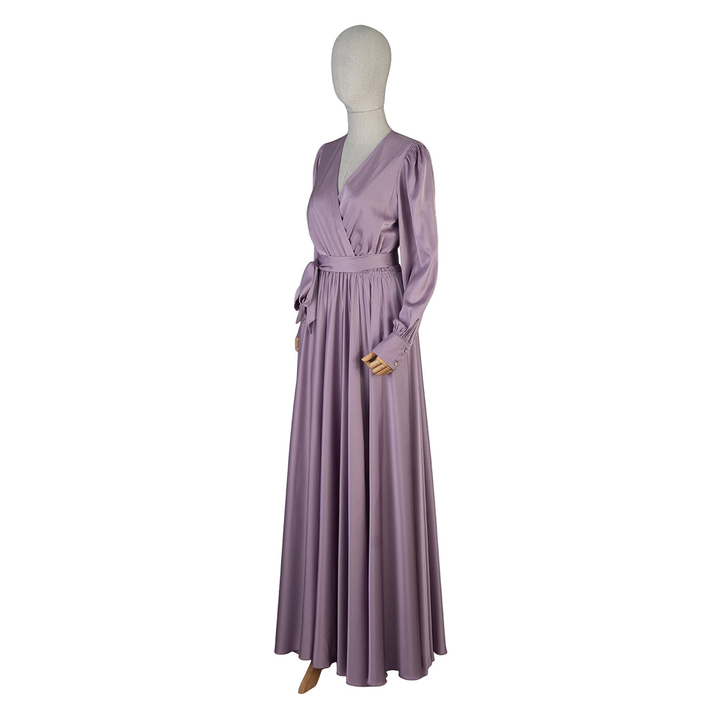 Lilac Wrap Maxi Dress – Effortless Elegance