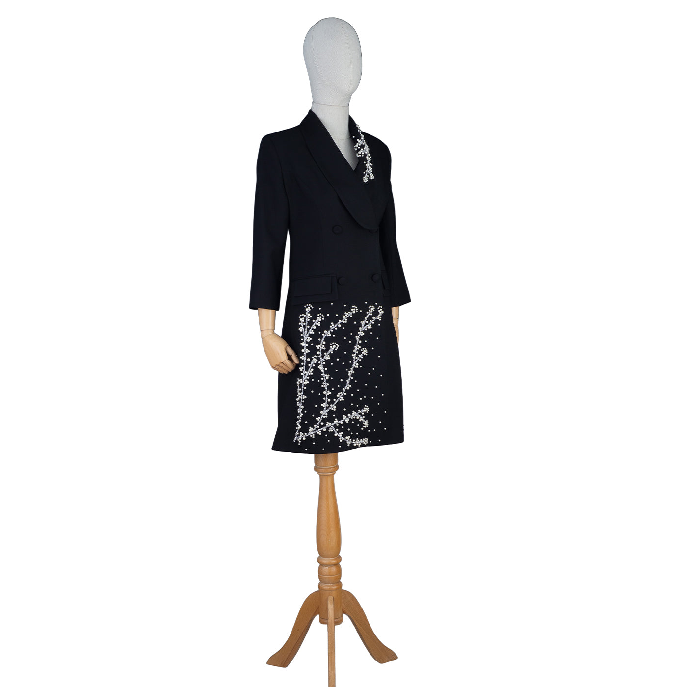 Black Blazer Dress with Embroidery – Classic with a Statement