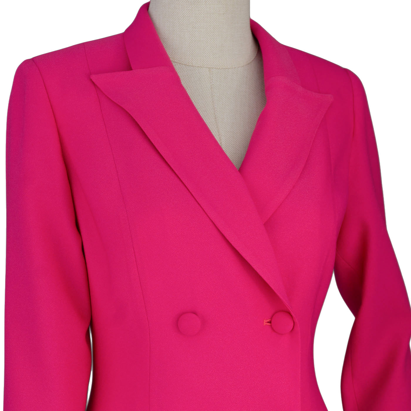 Fuchsia Pleated Blazer Dress – Power & Grace in Every Detail