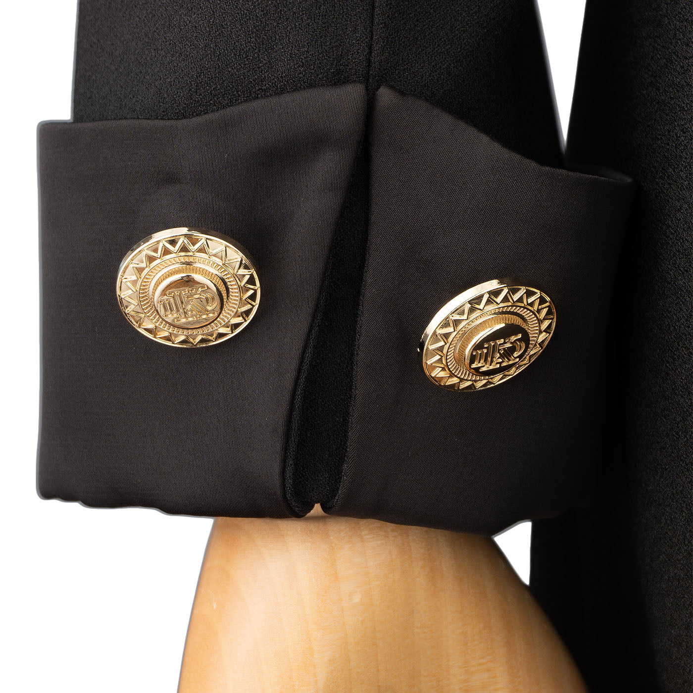 Black Women's Blazer Dress with Chain Belt