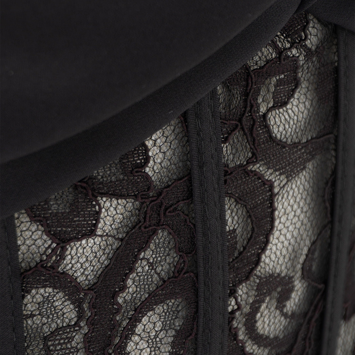 Elegant Black Dress with Lace Corset and Front Slit