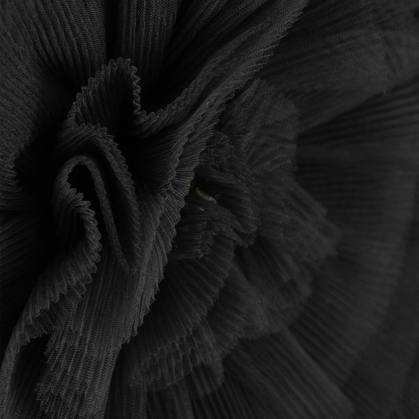 Statement Black Dress with Dramatic Tulle Detail