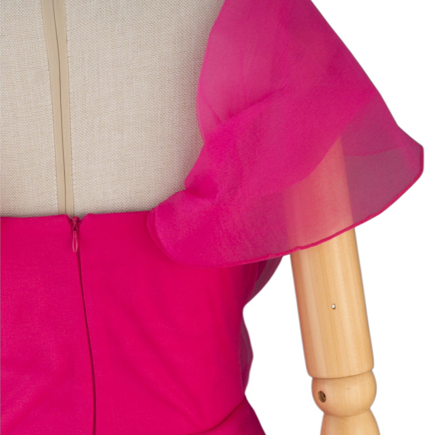 Airy Pink Off-Shoulder Chiffon Dress