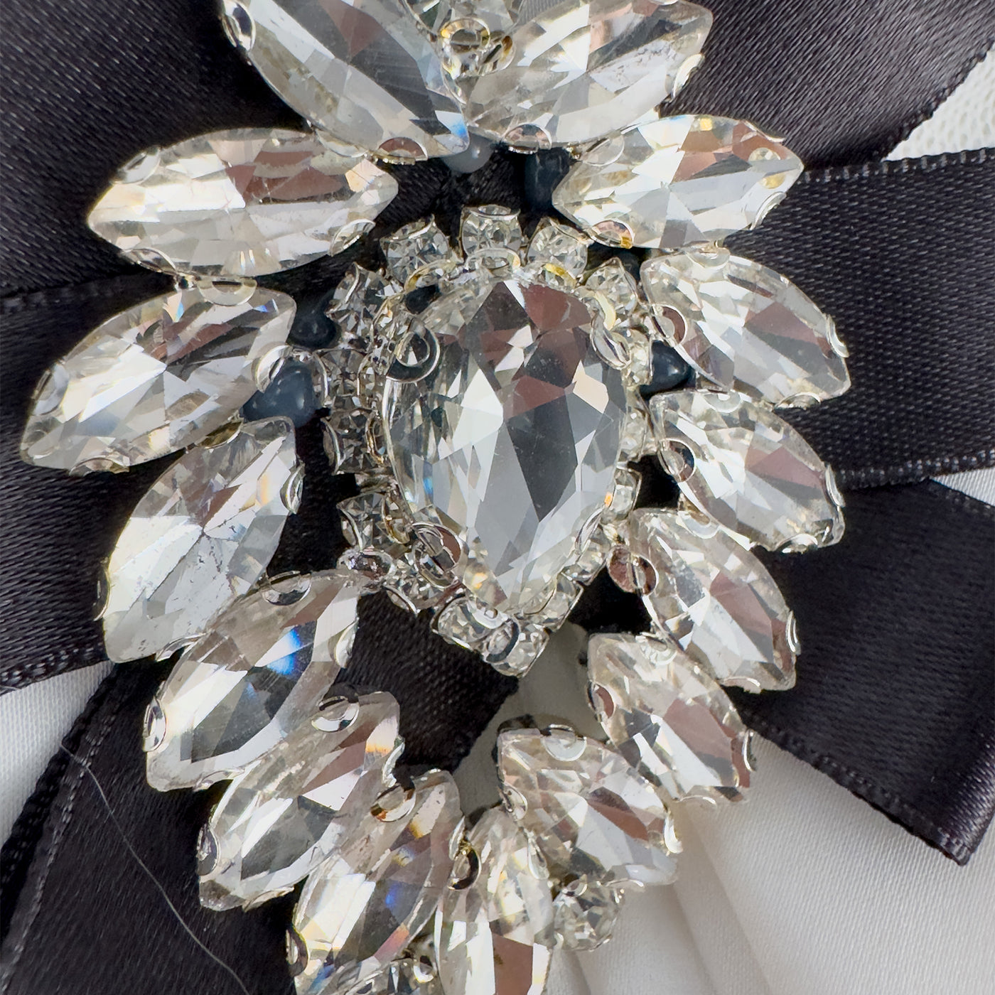 Black Mini Dress with Lace Sleeves & Vintage Bow