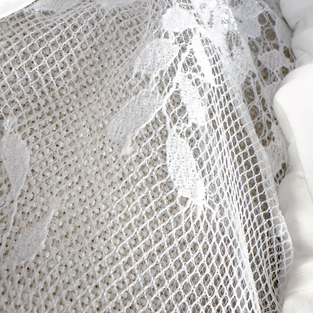 Black Mini Dress with Lace Sleeves &amp; Vintage Bow