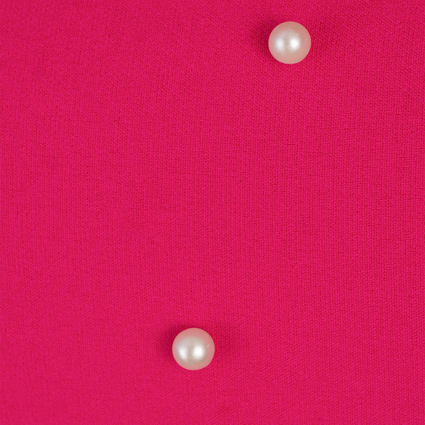 Fuchsia Evening Gown with Puffy Sleeves & Pearl Embellishment