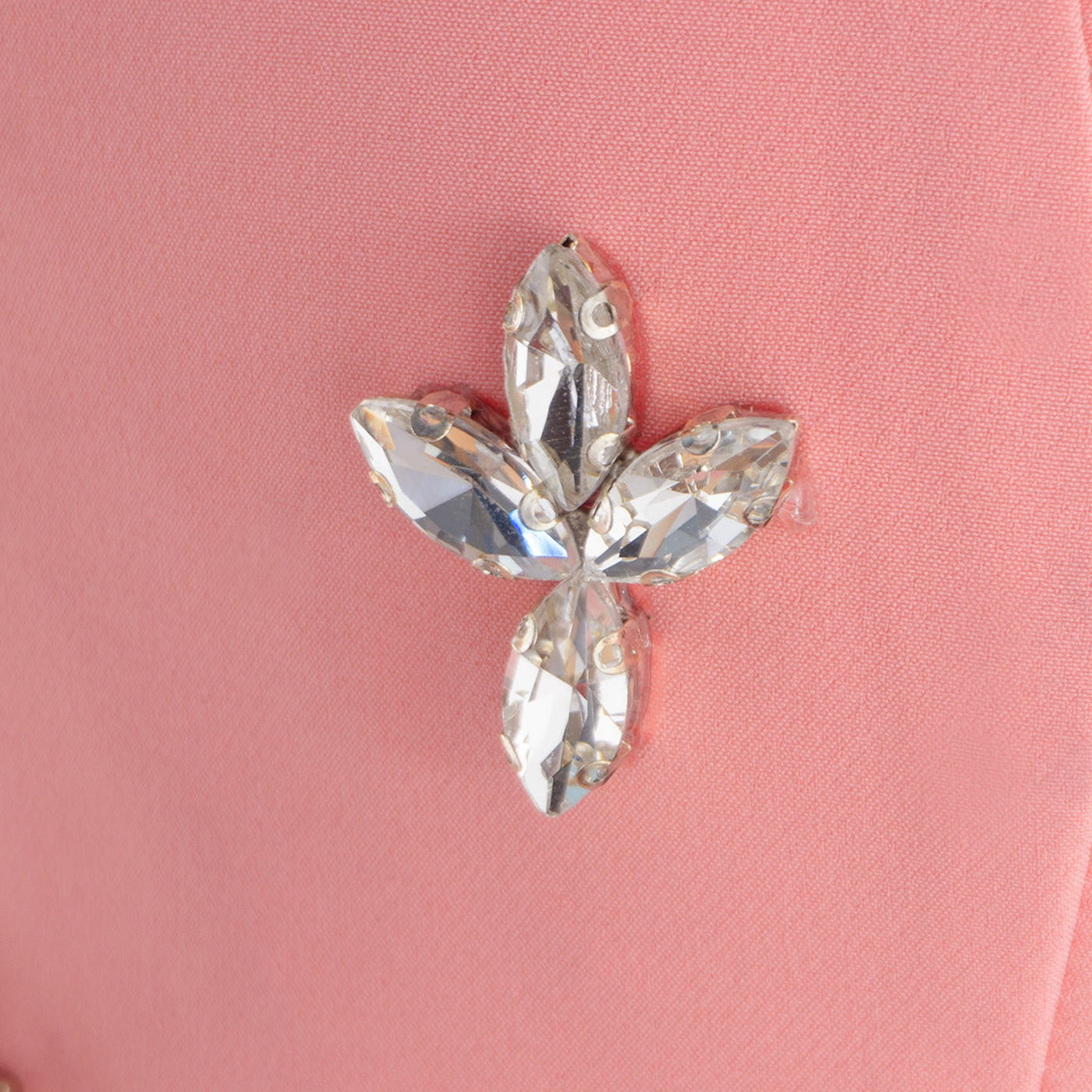 Strapless Pink Embellished Midi Dress