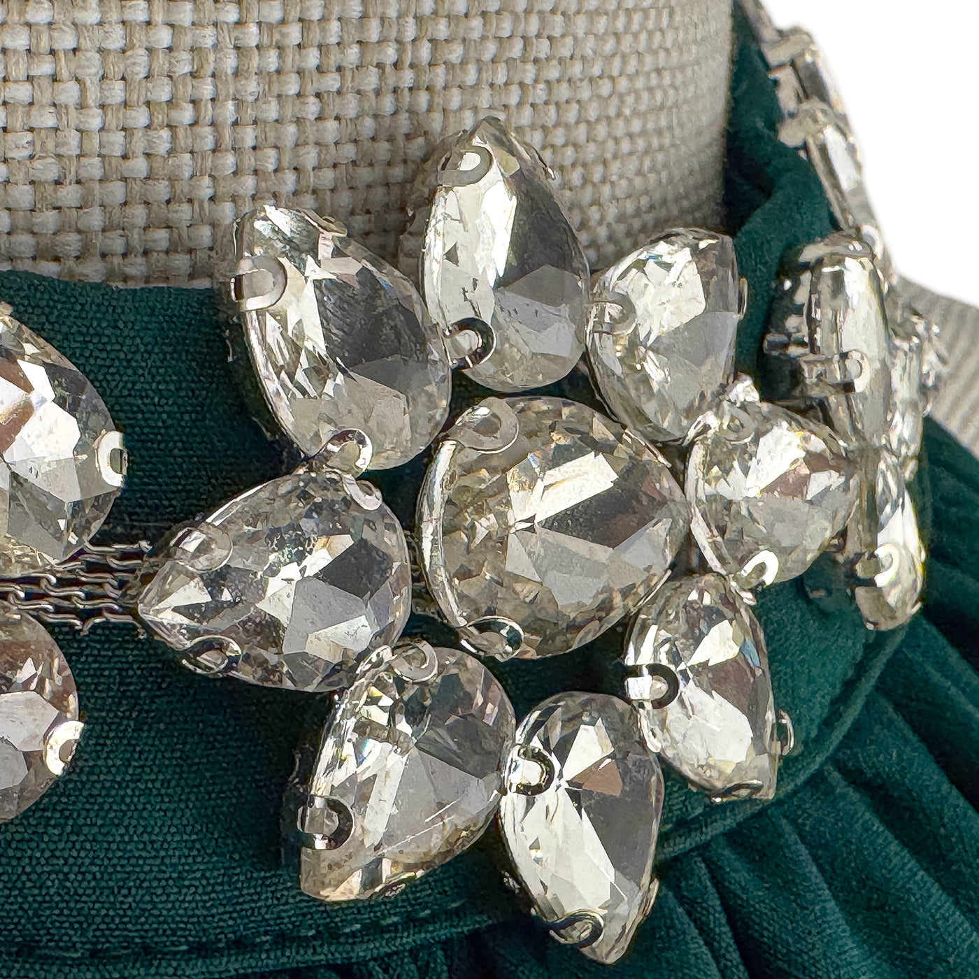 β¨ Elegant Draped Midi Dress with Embellished Neckline