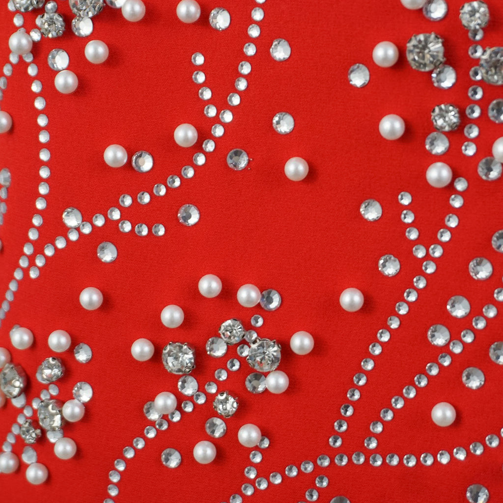 Red Embroidered Blazer Dress – Bold and Elegant Statement