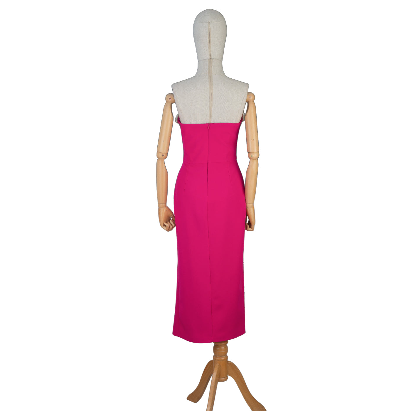 Elegant Pink Dress with Pearl Embellishment