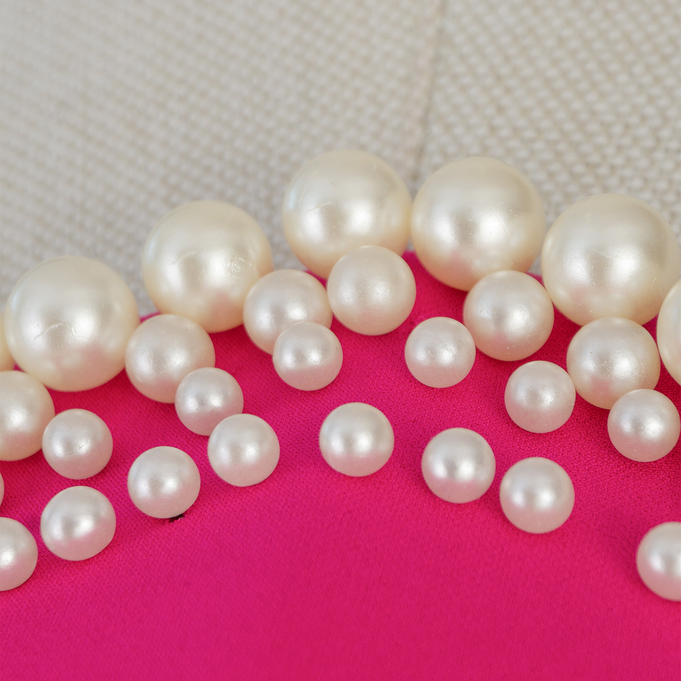 Elegant Pink Dress with Pearl Embellishment