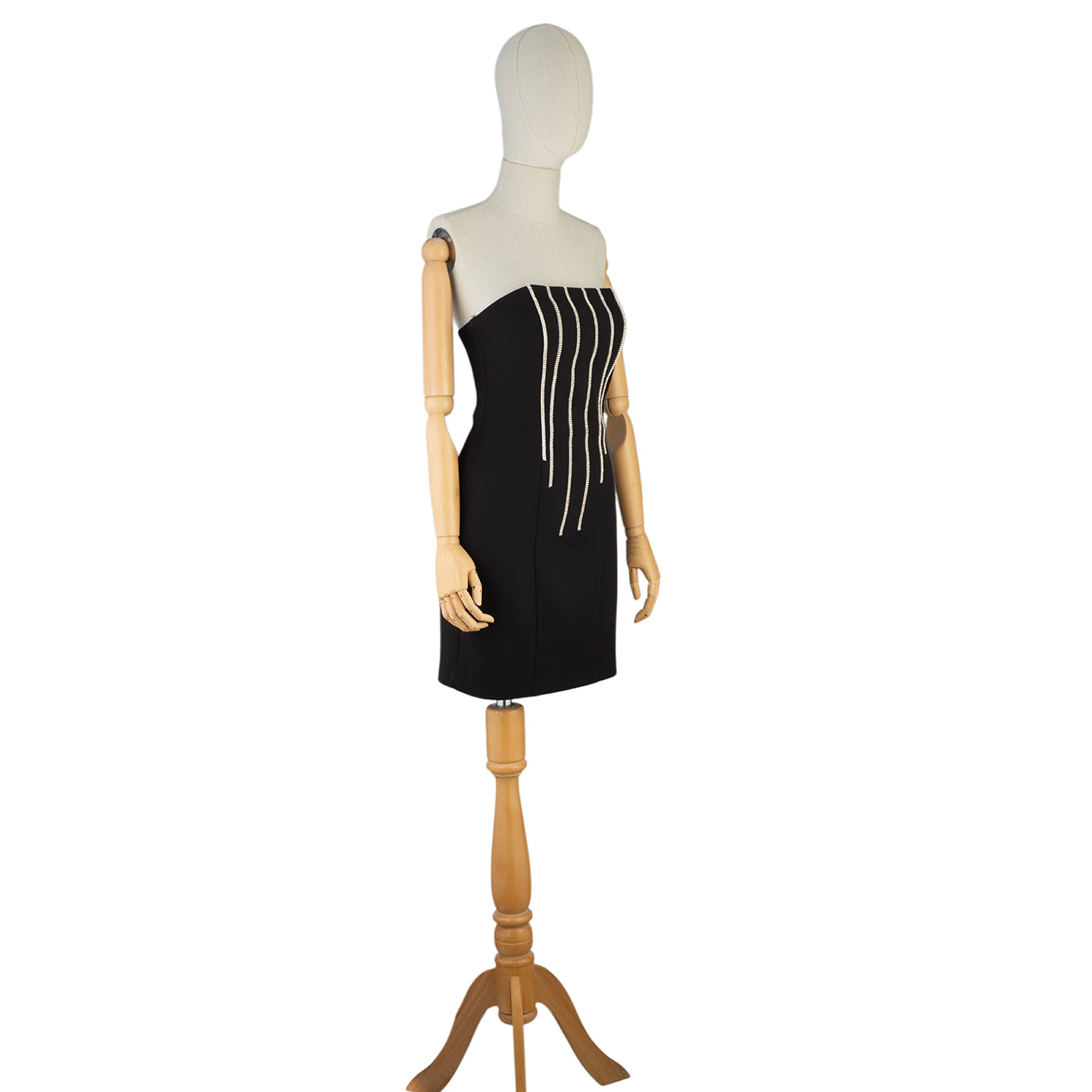 Pearl-Strand Mini Dress – Chic & Confident