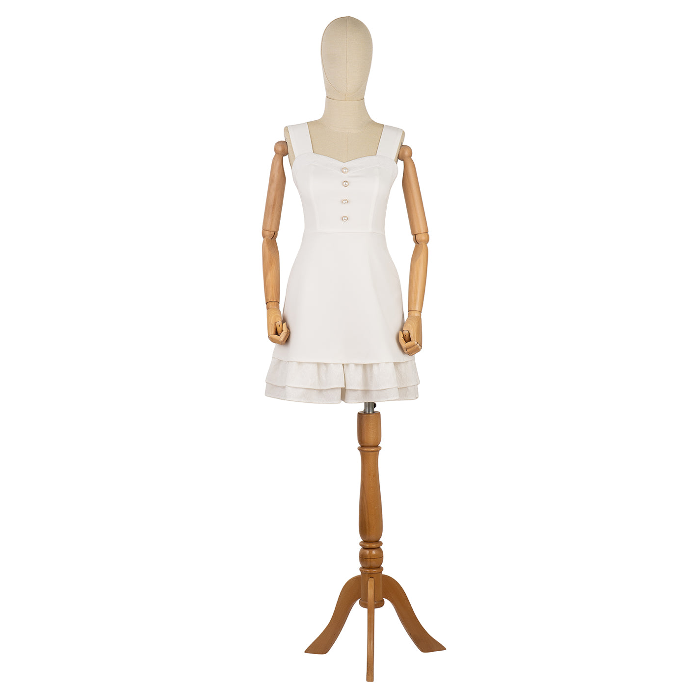 Strappy Dress with Layered Hem