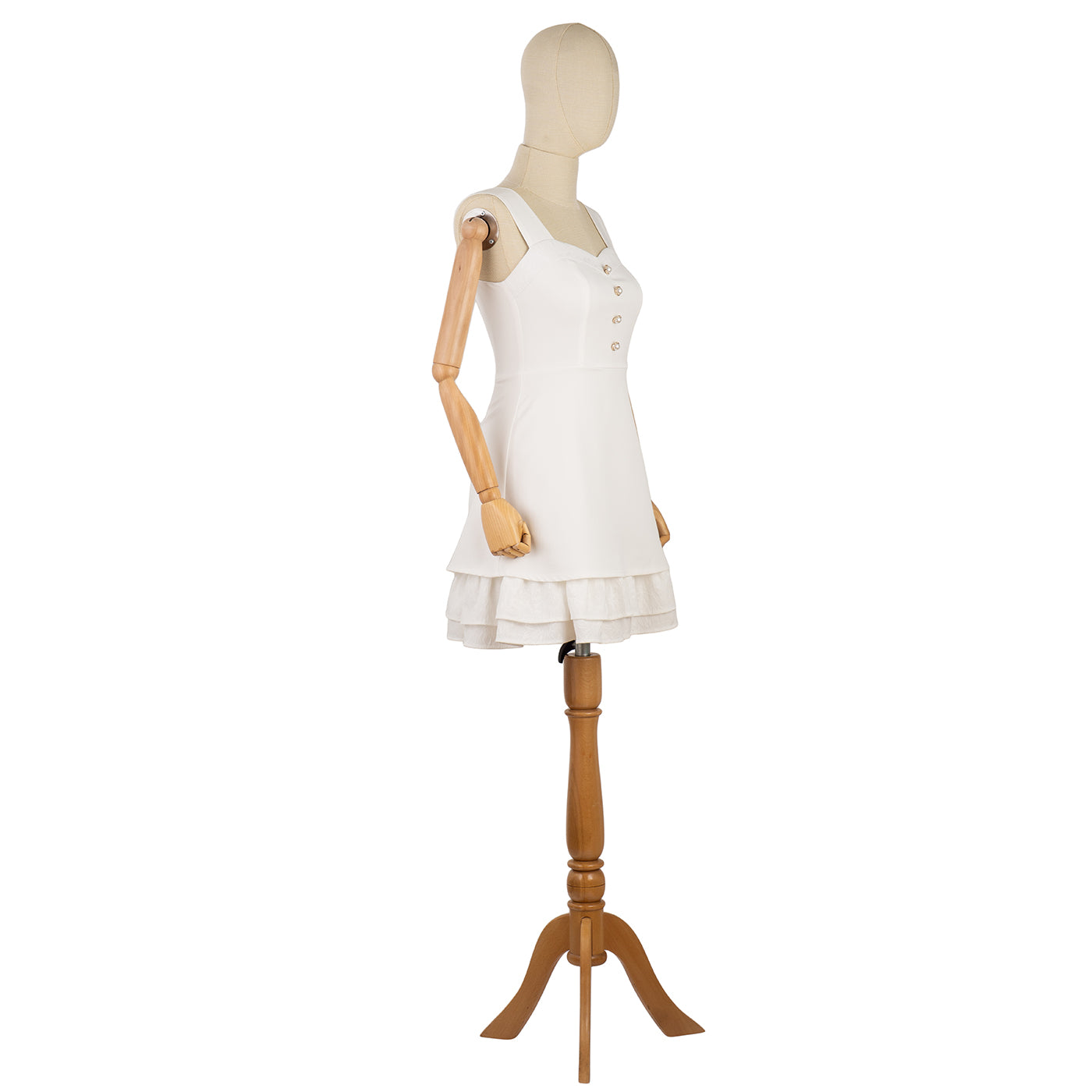 Strappy Dress with Layered Hem