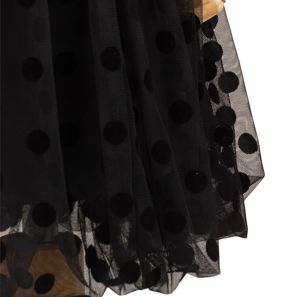 Strapless Bustier Dress with Floral Print and Full Skirt