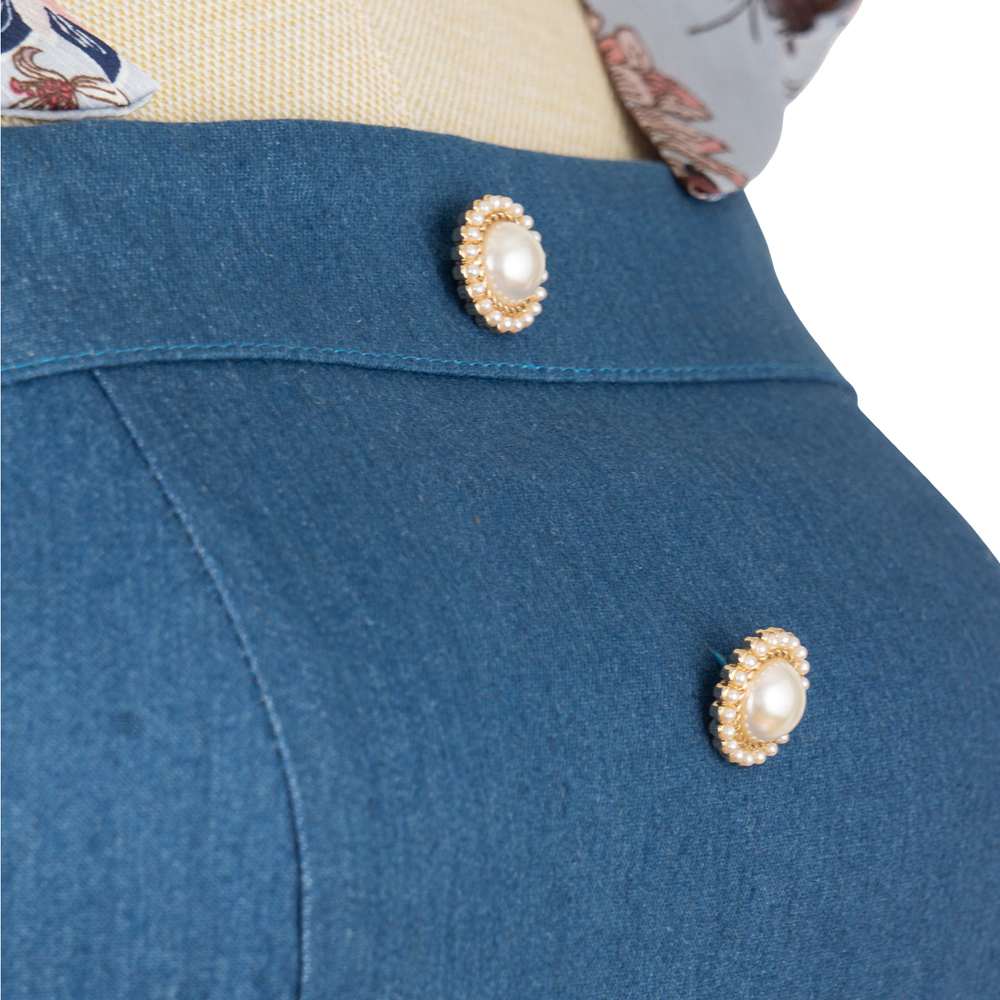 Off-Shoulder Dress with Floral Inserts