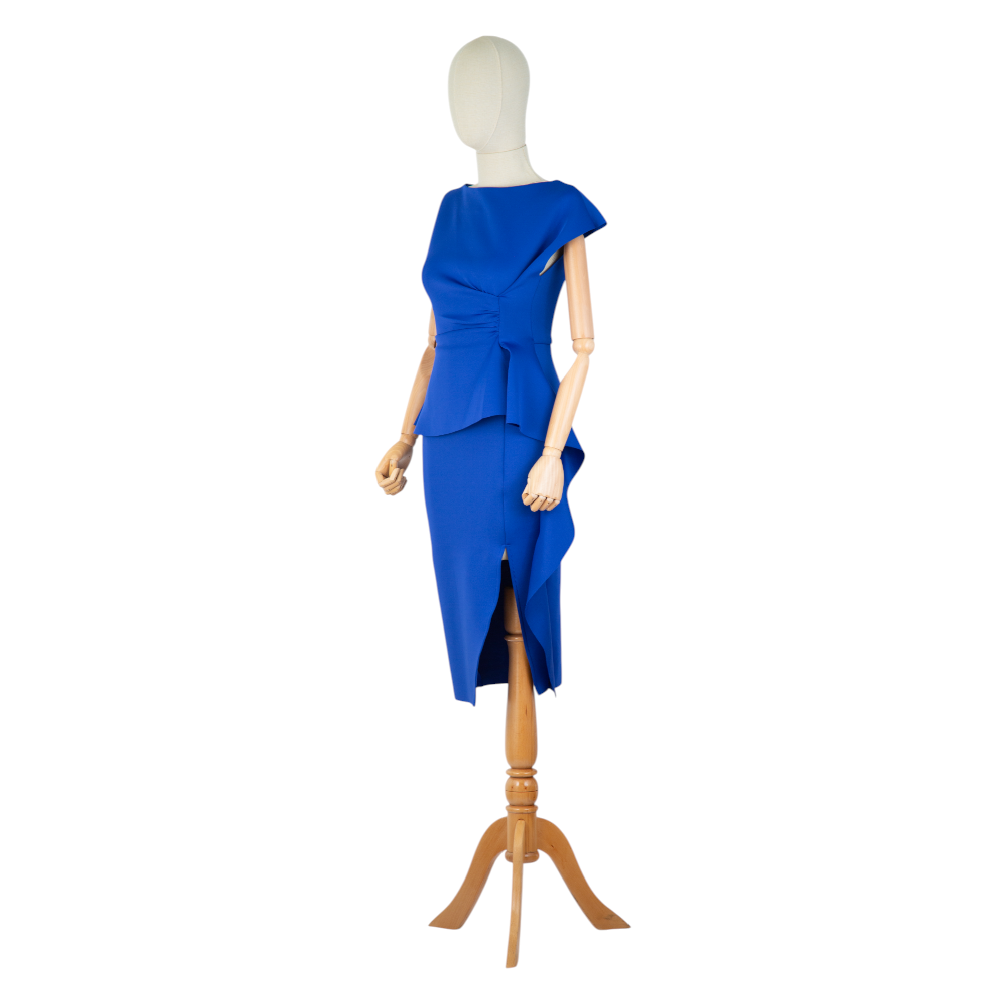 Royal Blue Sculpted Elegance Dress