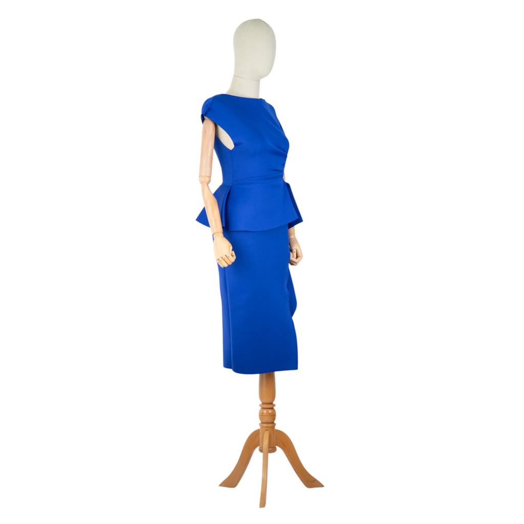 Royal Blue Sculpted Elegance Dress