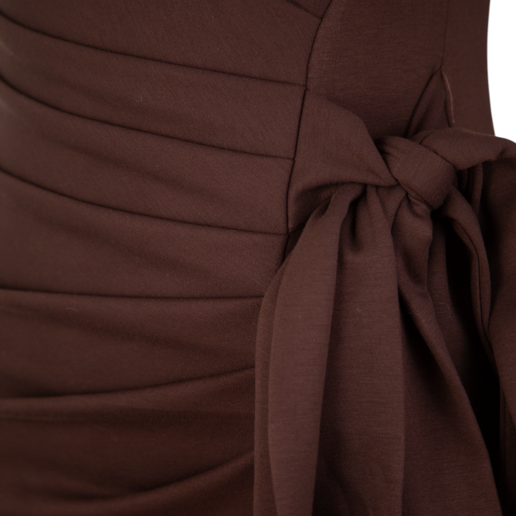 Chocolate Draped Midi Dress