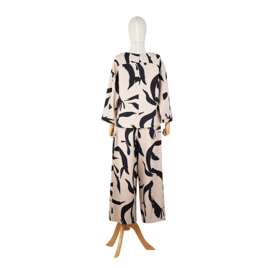 Abstract Elegance Printed Suit