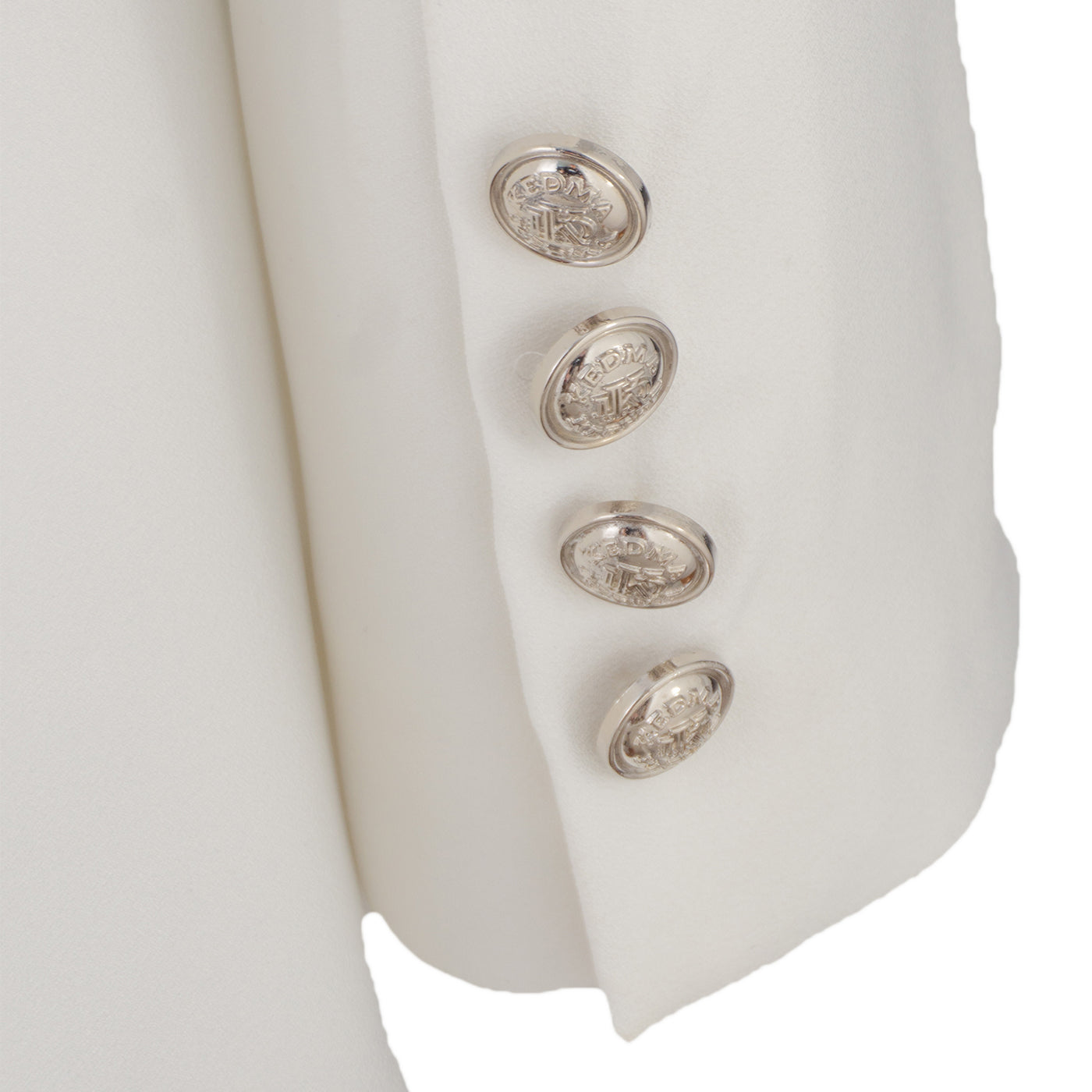 White Suit with Pearl Buttons – Timeless Elegance