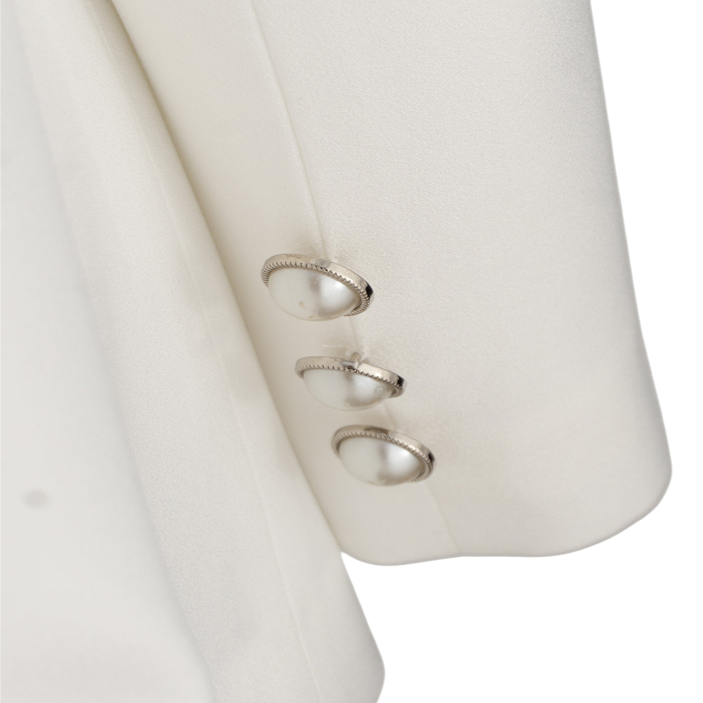White Suit with Pearl Detail – Sophistication in Every Stitch