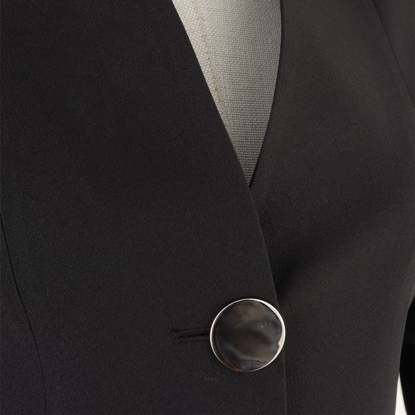 Black Suit with Statement Buttons – Bold Minimalist Elegance