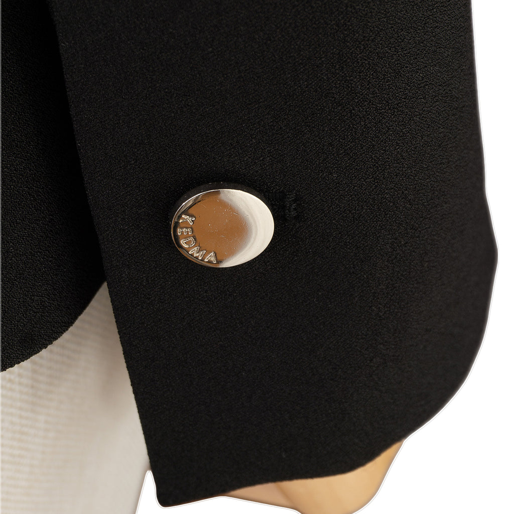Black Suit with Statement Buttons – Bold Minimalist Elegance