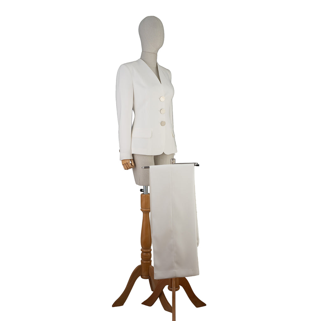 Ivory Suit with Statement Buttons – Understated Elegance