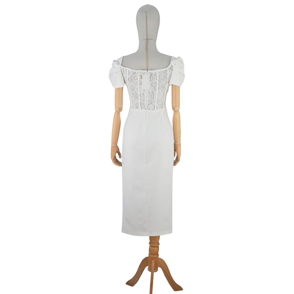 Off-Shoulder Lace Dress – Timeless Elegance