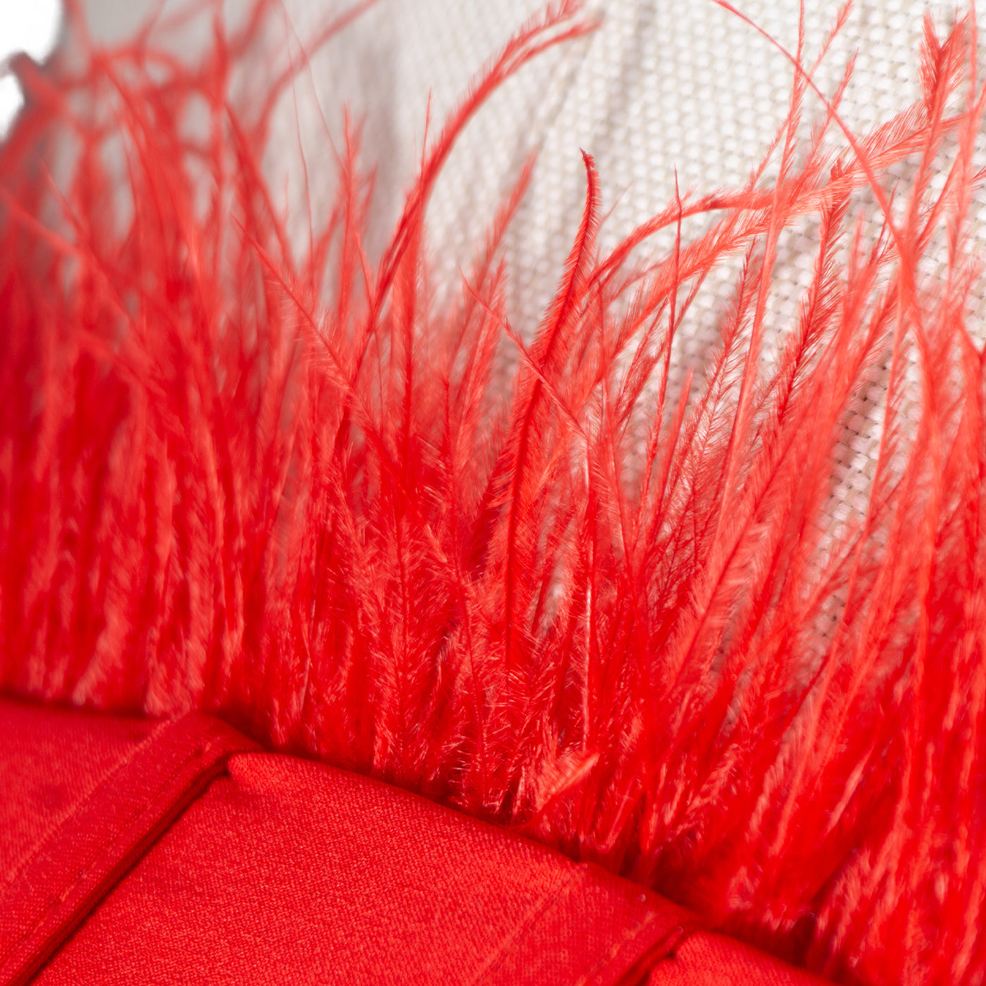 Red Feather Corset Bodycon Midi Dress