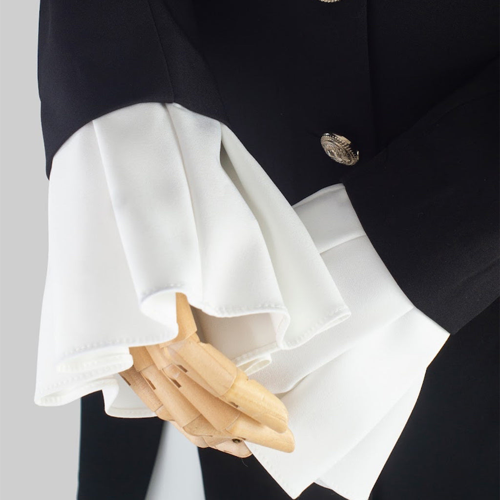 Preppy-Style Blazer Dress with Contrast Trim