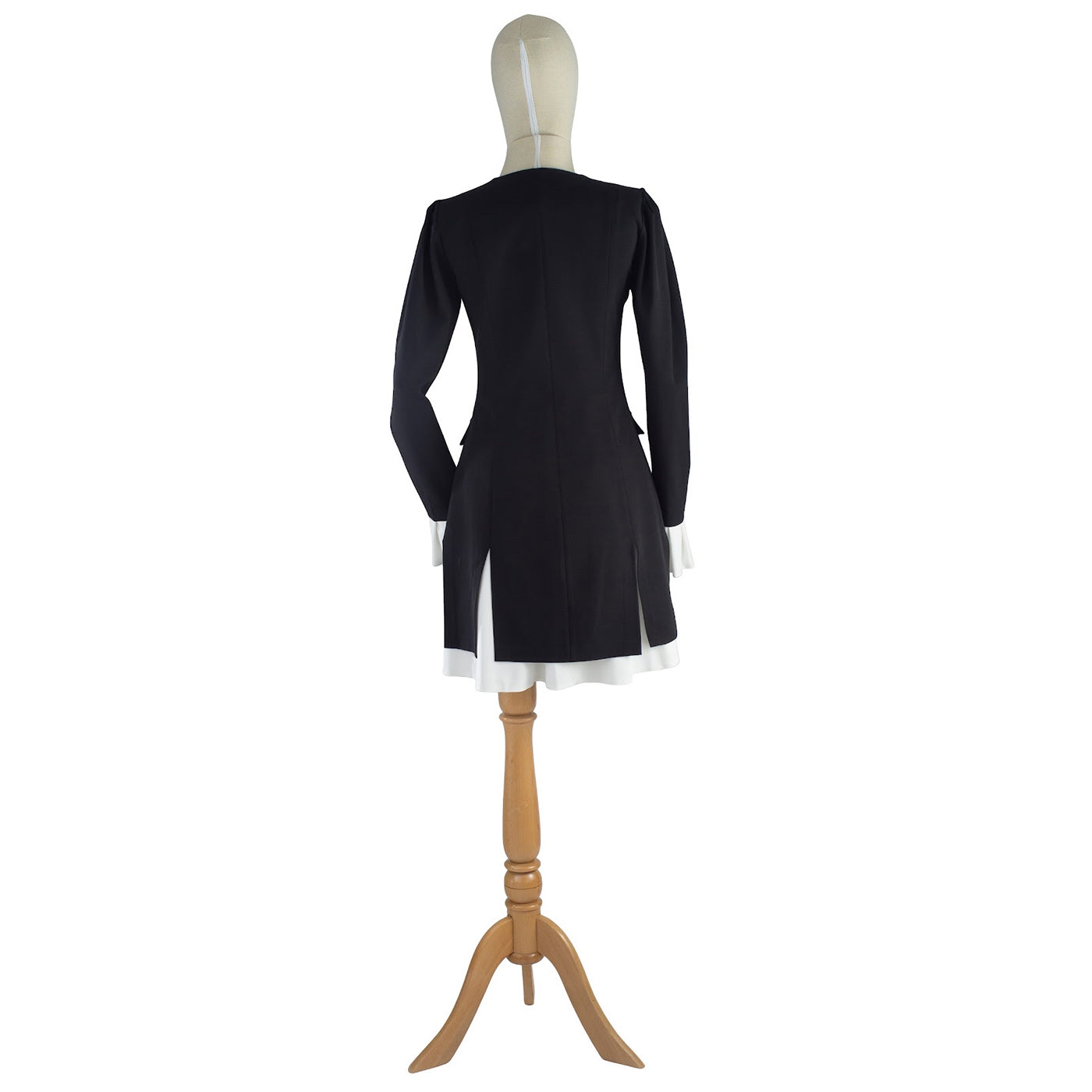 Preppy-Style Blazer Dress with Contrast Trim