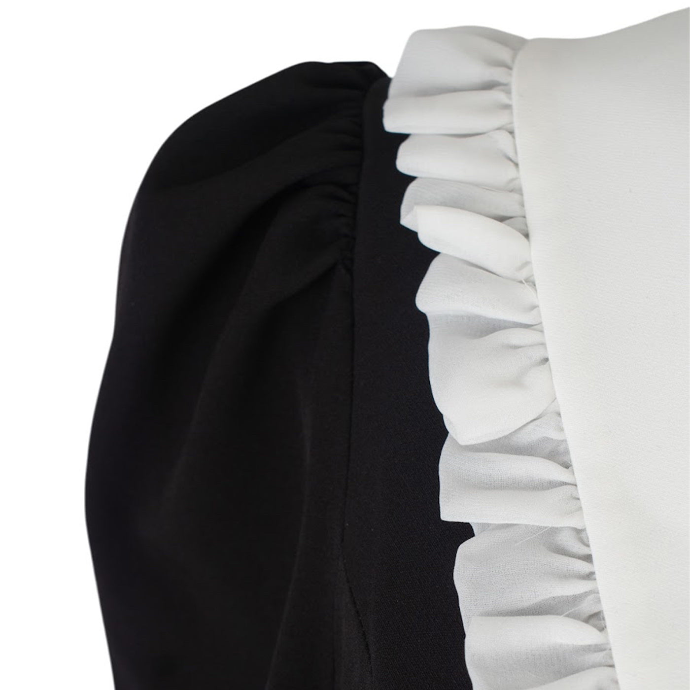 Midi Dress with Contrast Collar and Button Detail