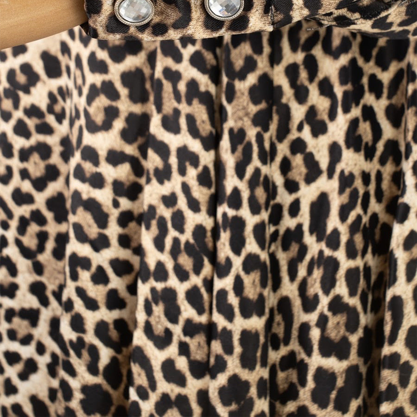 Mini Leopard Print Dress with Puff Sleeves